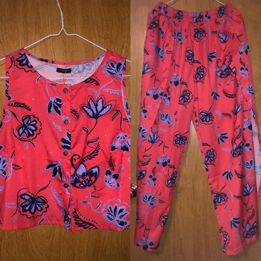 Zingara crop top and pants